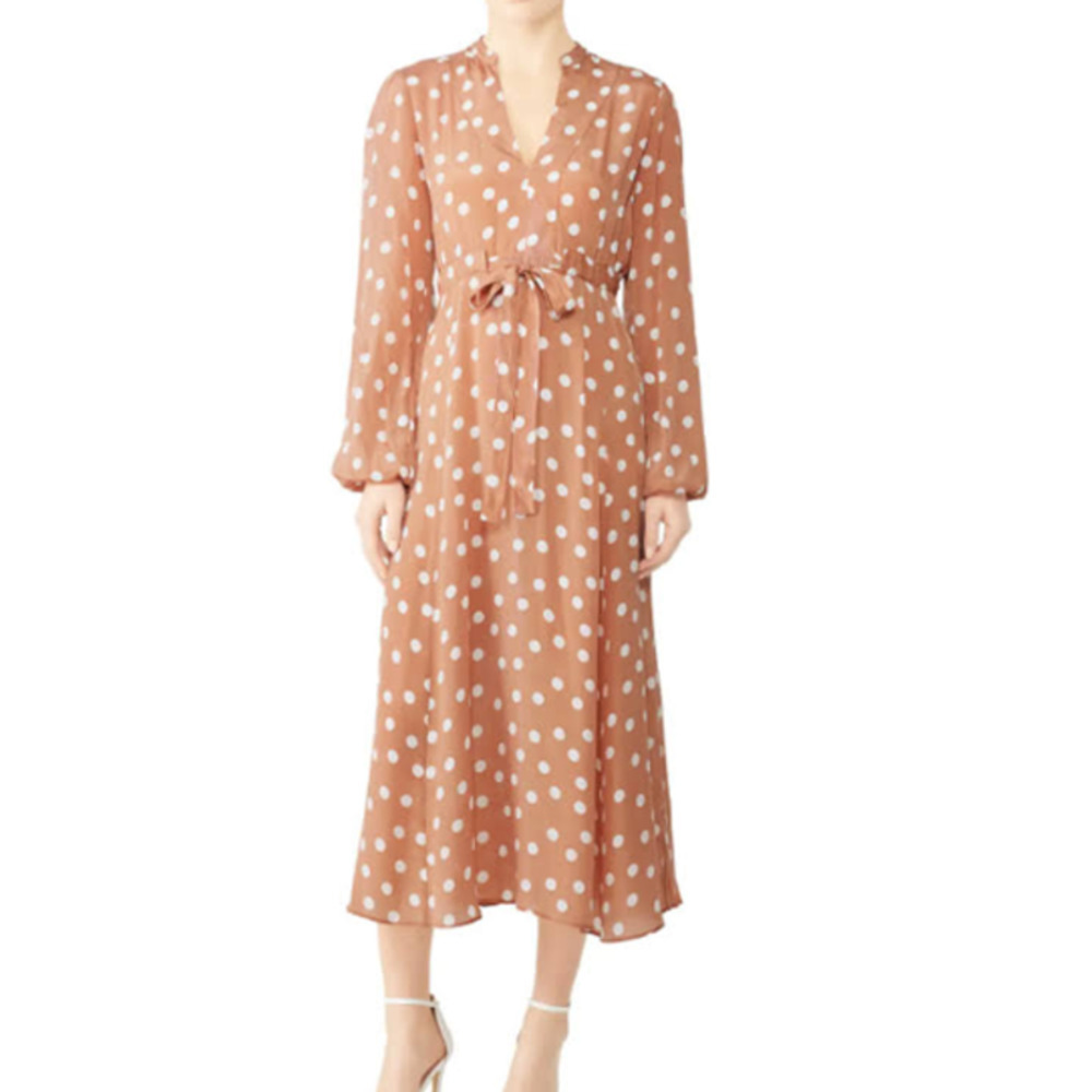 By Timo Polka Dot Dress Delicate Wrap Dress Medium
